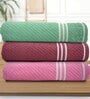 Multicolor Cotton Solid 500 GSM Bath Towels (Pack of 3)