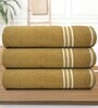 Multicolor Cotton Solid 500 GSM Bath Towels (Pack of 3)