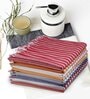 Multicolor Cotton Striped 151-200 GSM Bath Towel (Set of 8)