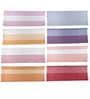 Multicolor Cotton Striped 151-200 GSM Bath Towel (Set of 8)