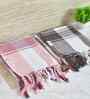 Multicolor Cotton Striped 225 GSM Bath Towels Pack of 2