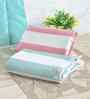 Multicolor Cotton Striped 225 GSM Bath Towels Pack of 2
