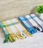 Multicolor Cotton Striped 225 GSM Bath Towels Pack of 2