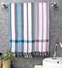 Multicolor Cotton Striped 225 GSM Bath Towels Pack of 2