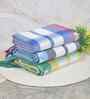 Multicolor Cotton Striped 225 GSM Bath Towels Pack of 3
