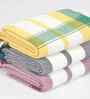 Multicolor Cotton Striped 225 GSM Bath Towels Pack of 3