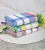 Multicolor Cotton Striped 225 GSM Bath Towels Pack of 3