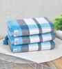 Multicolor Cotton Striped 225 GSM Bath Towels Pack of 3