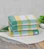 Multicolor Cotton Striped 225 GSM Bath Towels Pack of 3