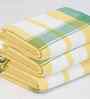Multicolor Cotton Striped 225 GSM Bath Towels Pack of 3
