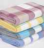 Multicolor Cotton Striped 225 GSM Bath Towels Pack of 4