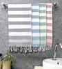 Multicolor Cotton Striped 225 GSM Bath Towels Pack of 4