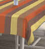 Multicolor Cotton Striped 90x60 Inches Table Cloth