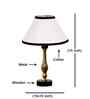 Multicolor Cotton Table Lamp With  Metal & Wood  Base 10X15 Inches