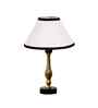 Multicolor Cotton Table Lamp With  Metal & Wood  Base 10X15 Inches