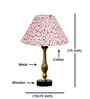 Multicolor Cotton Table Lamp With  Metal & Wood  Base 10X15 Inches