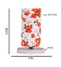 Multicolor Cotton table lamp with White wood base -16