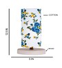 Multicolor Cotton table lamp with White wood base -17