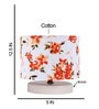 Multicolor Cotton table lamp with White wood base -31