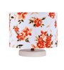 Multicolor Cotton table lamp with White wood base -31