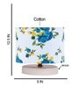 Multicolor Cotton table lamp with White wood base -32