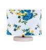 Multicolor Cotton table lamp with White wood base -32