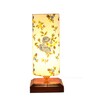 Demarius Multicolour Cotton Shade Table Lamp With Wood Base