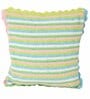 Multicolor Cotton Woven 16x16 inches Crochet Handmade Cushion Cover