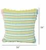 Multicolor Cotton Woven 16x16 inches Crochet Handmade Cushion Cover
