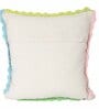 Multicolor Cotton Woven 16x16 inches Crochet Handmade Cushion Cover
