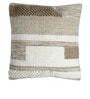 Blue & Beige Woven Cotton 16 x 16 Inches Cushion Covers (Set of 2)