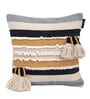 Multicolor Striped Woven Cotton 16 x 16 Inches Cushion Covers (Set of 2)