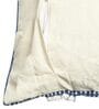 White & Grey Woven Cotton 16 x 16 Inches Cushion Covers (Set of 2)