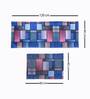 Multicolor Denim Digital Printed Max Absorbant Kitchen Floor Runner with Mat Combo