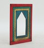 Multicolor Distress Handpainted Engineered Wood Jharokha Frame