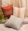 Multicolor Traditional Cotton Blend 16 x 16 Inches Embroidered Cushion Covers (Set of 3)