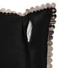 Black Embroidered Velvet 16X16 Inches Cushion Cover (Set of 5)