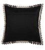 Black Embroidered Velvet 16X16 Inches Cushion Cover (Set of 5)