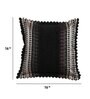 Black Embroidered Velvet 16X16 Inches Cushion Cover (Set of 5)