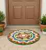 Multicolor Ethnic Cotton Blend 24x24 Inches Anti Skid Door Mat
