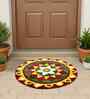 Multicolor Ethnic Cotton Blend 24x24 Inches Anti Skid Door Mat