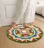 Multicolor Ethnic Cotton Blend 24x24 Inches Anti Skid Door Mat