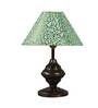 Multicolor Fabric Shade Table Lamp With Copper Base