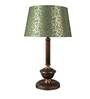 Multicolor Fabric Shade Table Lamp With Copper Base