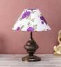 Multicolor Fabric Shade Table Lamp With Copper Base