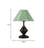 Multicolor Fabric Shade Table Lamp With Copper Base