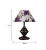 Multicolor Fabric Shade Table Lamp With Copper Base