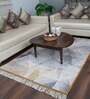 Multicolor Abstract Faux Silk 3 ft x 5 ft Hand Woven Carpet