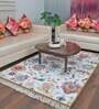 Multicolor Floral Faux Silk 5 ft x 7 ft Hand Woven Carpet