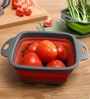 Collapsible Kitchen Colander Over-The-Sink Strainer With Extendable Handles For Versatile Draining